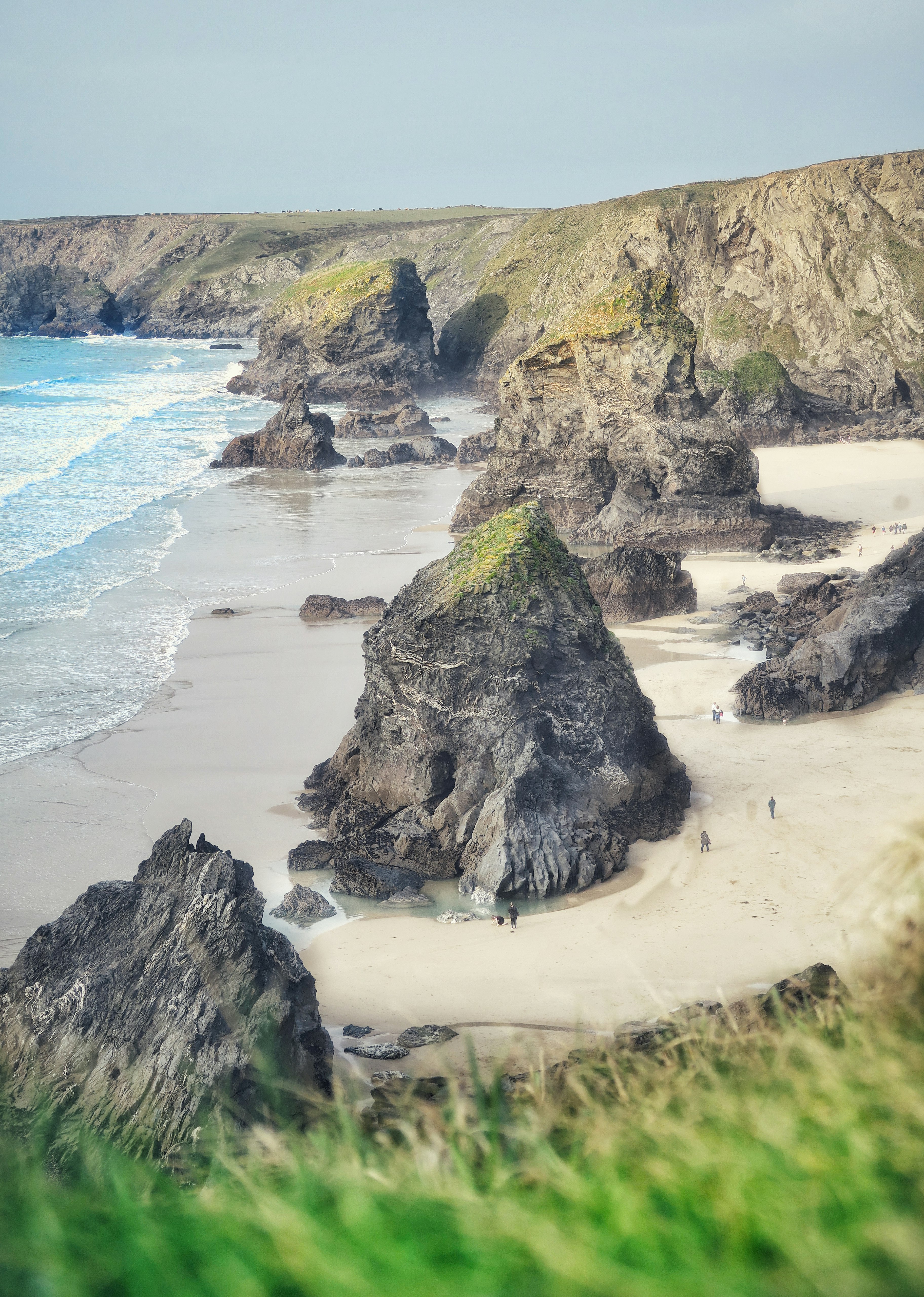 landscape photography of rock formation